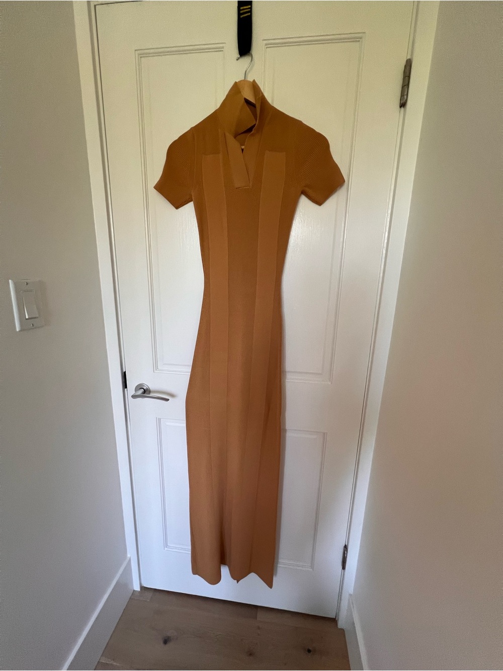 Jacquemus Ribbed Maxi Dress in Burnt Sienna